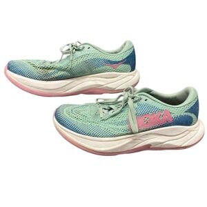 Hoka One One W Rincon 4 Womens Mint Blue Pink Running Shoes Sneakers Size 8.5B